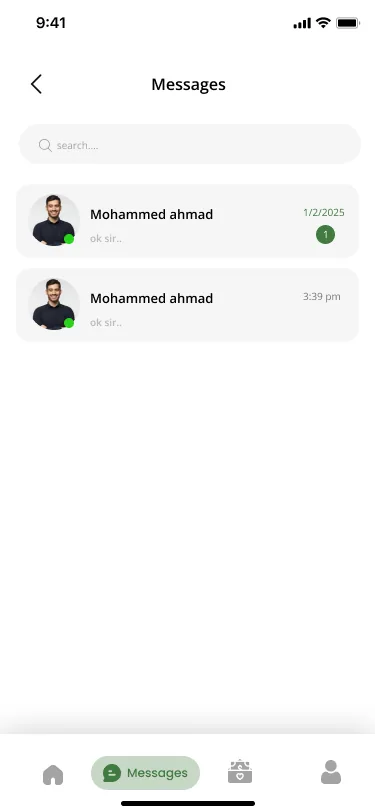 Aid For Palestine messages list using approved demonstration identities